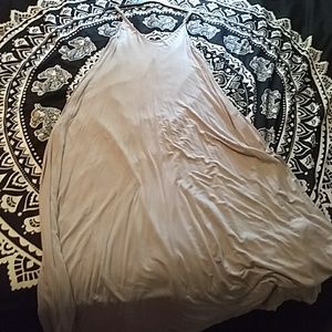 Gray maxi dress with pockets